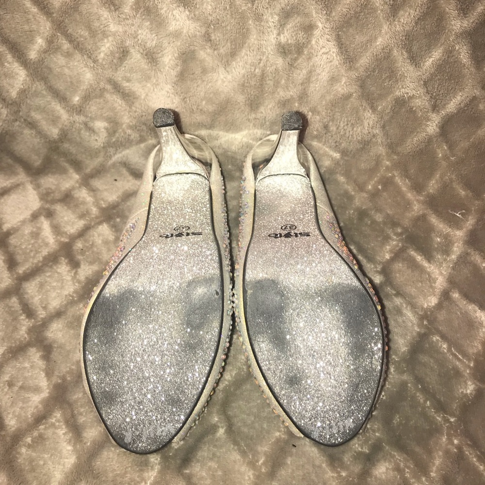 Stylo  Bling Glitter Rhinestone Peep Toe Heels - Picture 8 of 8